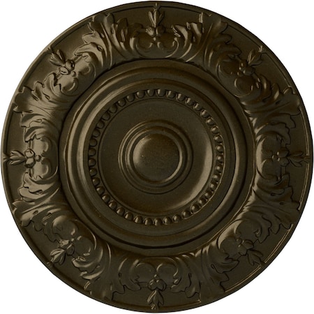 Biddix Ceiling Medallion (Fits Canopies Up To 7 1/2), Hand-Painted Green Gold, 20 7/8OD X 1 1/4P